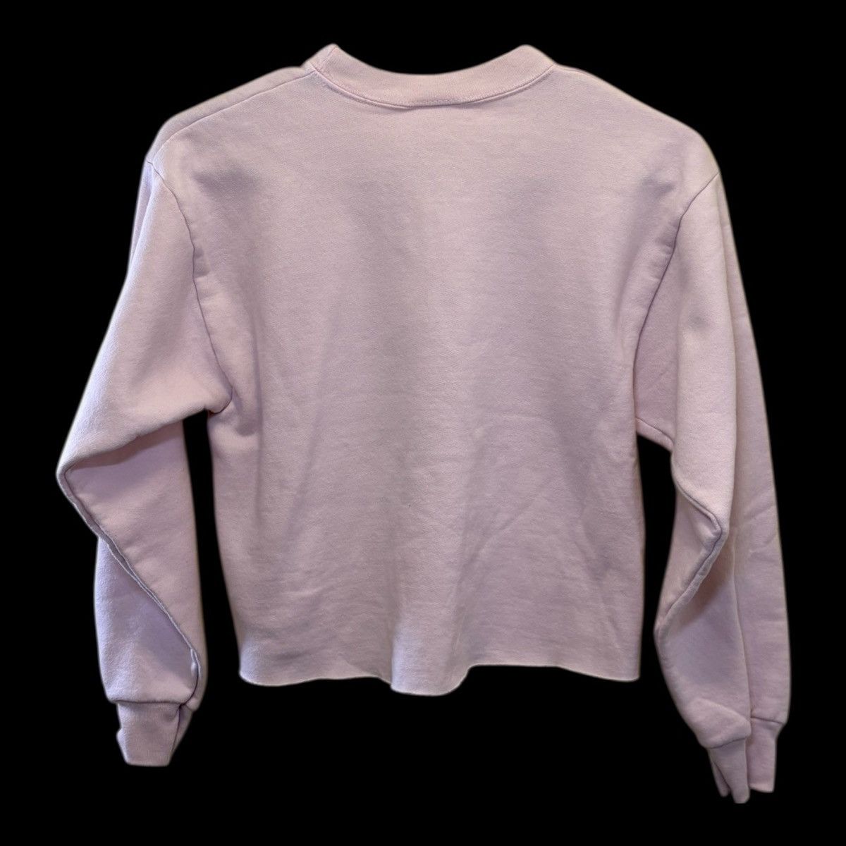 Hanes Vintage 1986 Buckle-Up Bear Pink Long Sleeve Cropped Hoodie Size S / US 4 / IT 40 - 3 Thumbnail