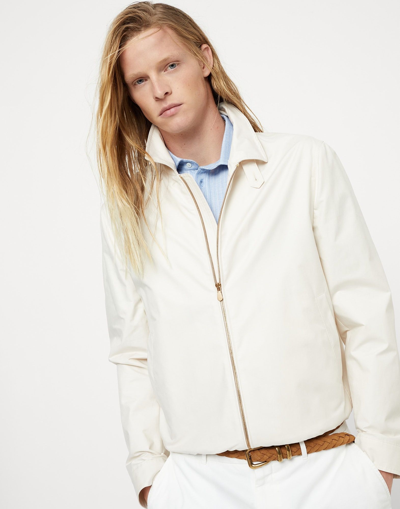 Brunello Cucinelli Jacket Water Resistant in Open White Size US M / EU 48-50 / 2 - 5 Thumbnail