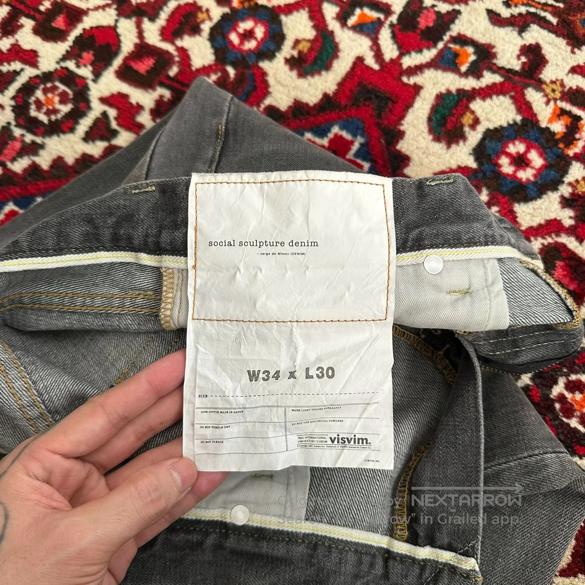 Visvim visvim black denim pants size W34 L3. Size US 34 / EU 50 - 6 Thumbnail