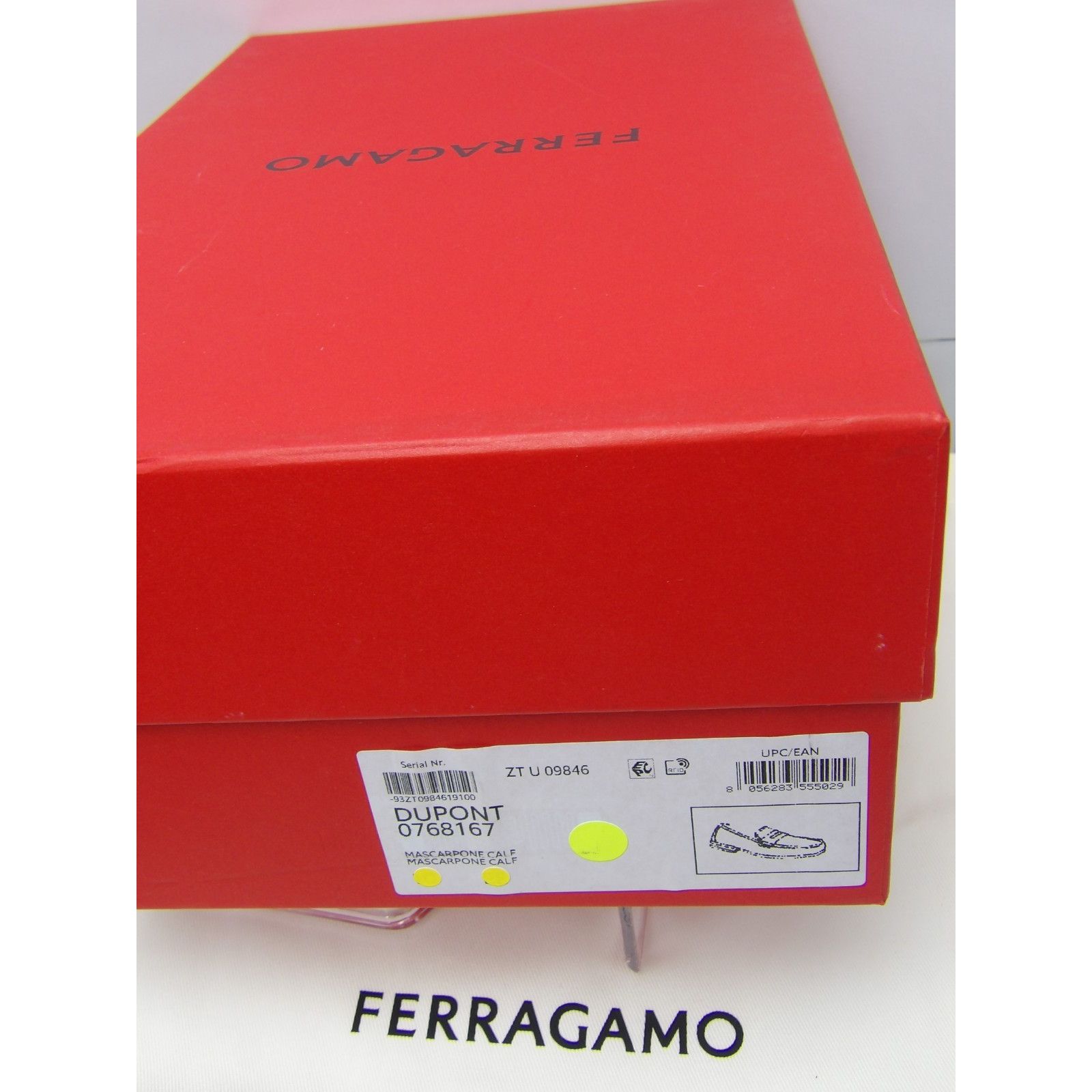 Salvatore Ferragamo FERRAGAMO DUPONT OFF WHITE LEATHER LOGO LOAFERS 11.5 EE ITAL Size US 12.5 / EU 45-46 - 11 Thumbnail