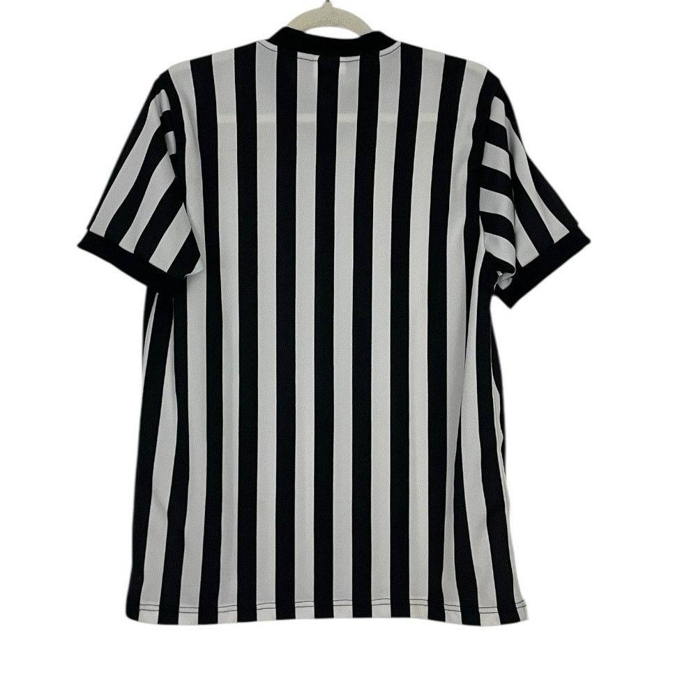 Other Black & White Striped Unisex Short Sleeve Referee Shirt Size M / US 6-8 / IT 42-44 - 4 Thumbnail