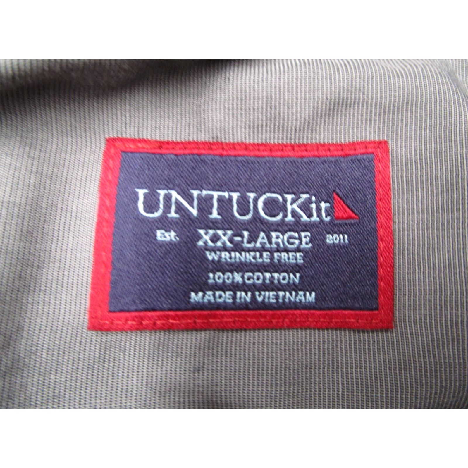 UNTUCKit VINTAGE UNTUCKit Men's Shirt 2XL Gray Button-Up Long Sleeve Casual All Seasons Wrinkle Resistant Size US XXL / EU 58 / 5 - 3 Thumbnail