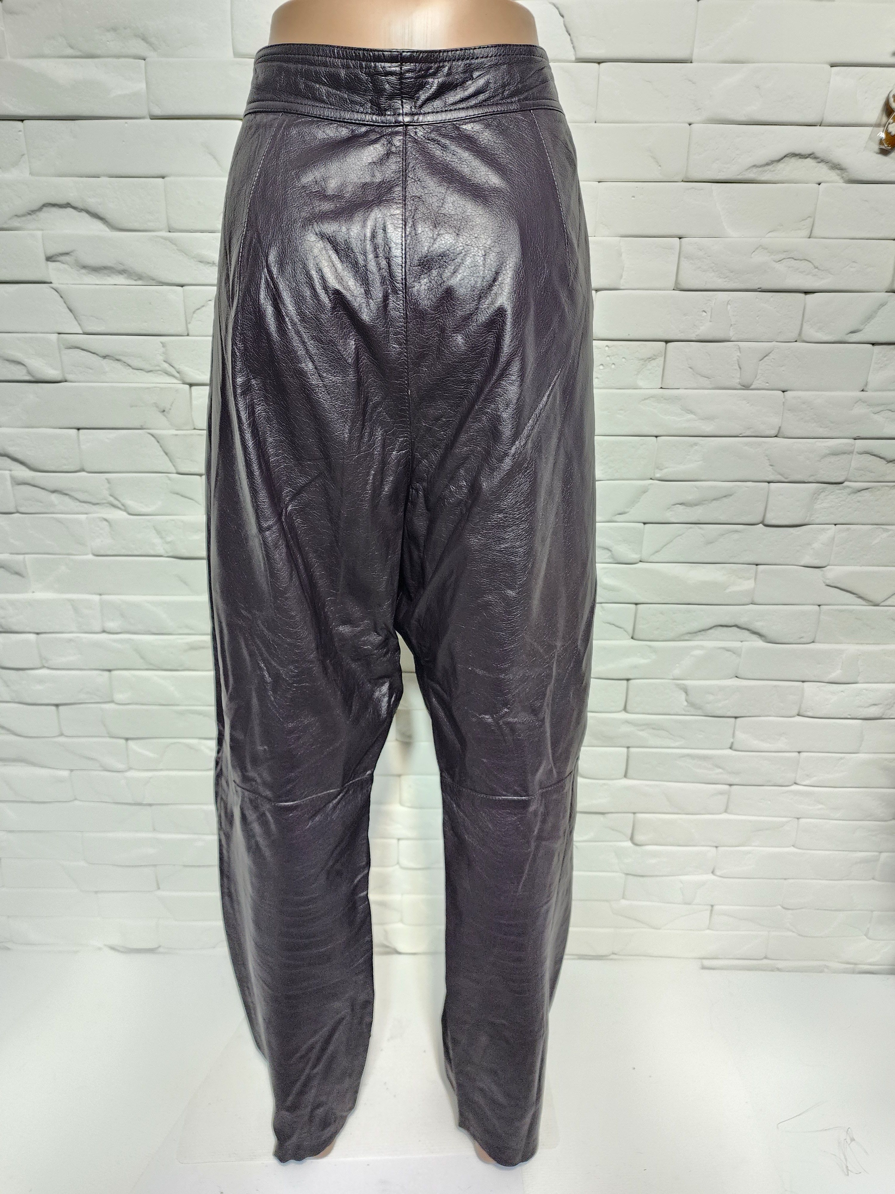 Other Black Genuine Leather Pants, Fitted Style Size 30" / US 8 / IT 44 - 5 Thumbnail