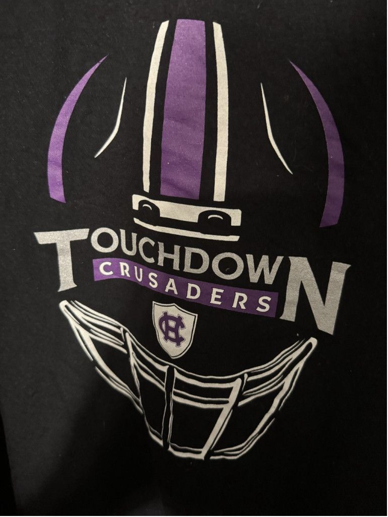 Gildan Holy Cross Crusaders T-shirt Black/Purple Men's size XL Size US XL / EU 56 / 4 - 5 Thumbnail