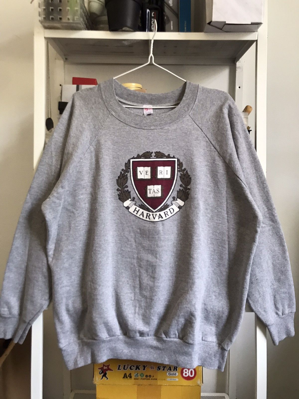 Vintage STEAL🔥 VINTAGE HARVARD Boxy Sweatshirt 🔥 Size XL / US 12-14 / IT 48-50 - 4 Thumbnail