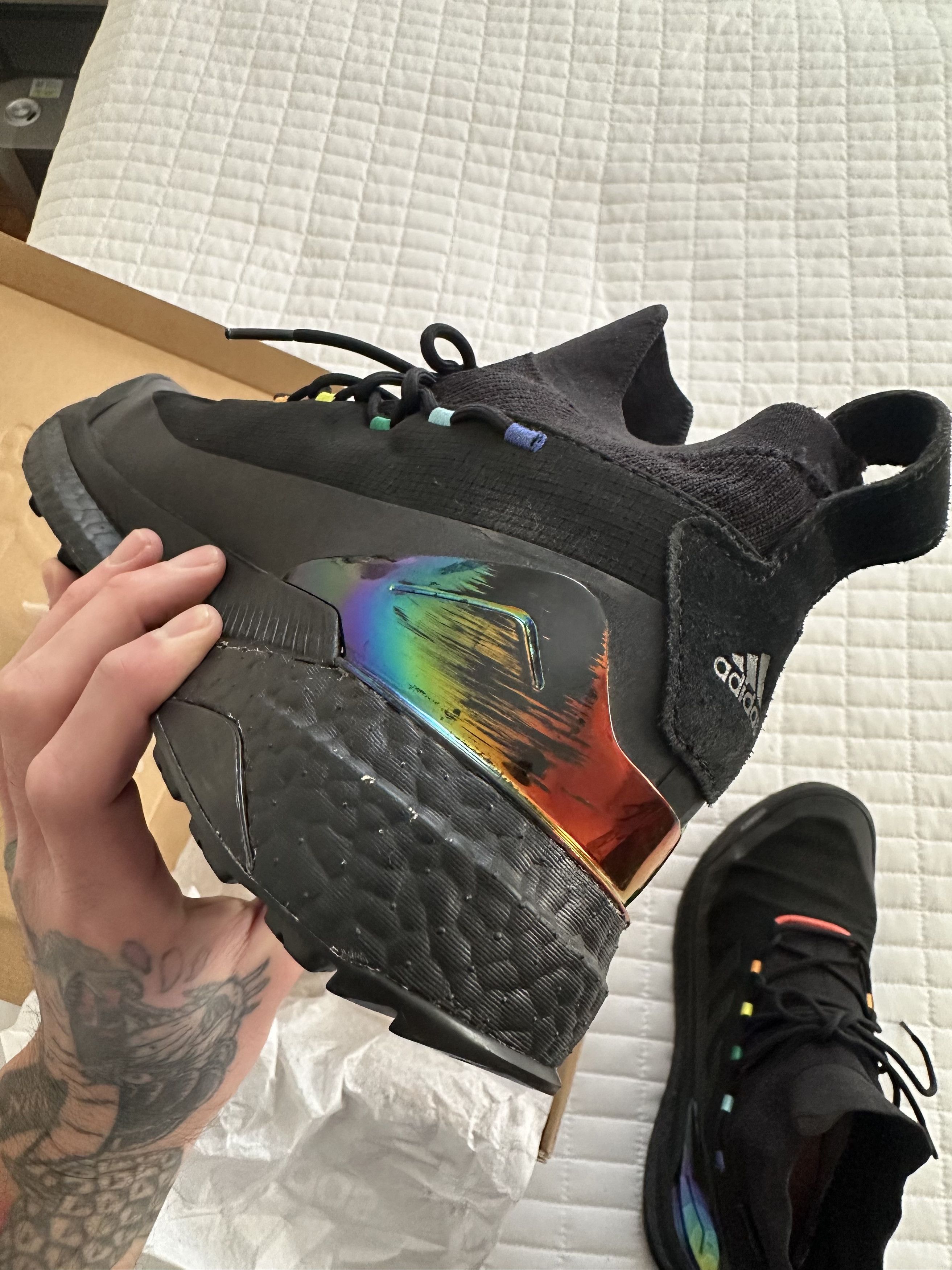 Adidas × Kith adidas Terrex Free Hiker Gore-Tex Kith Black / Iridescent Size US 11.5 / EU 44-45 - 13 Thumbnail
