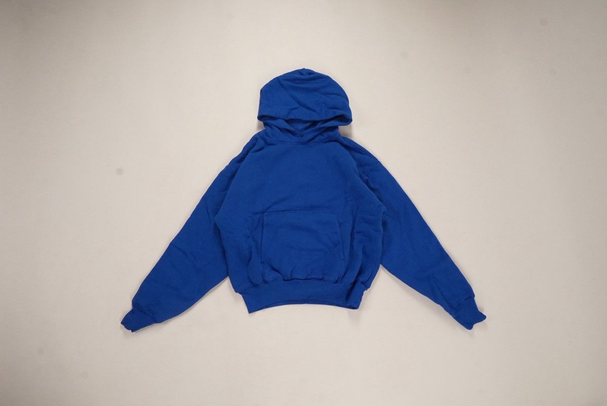 gap × yeezy ネイビー large Yeezy Gap Blue Hoodie | Grailed