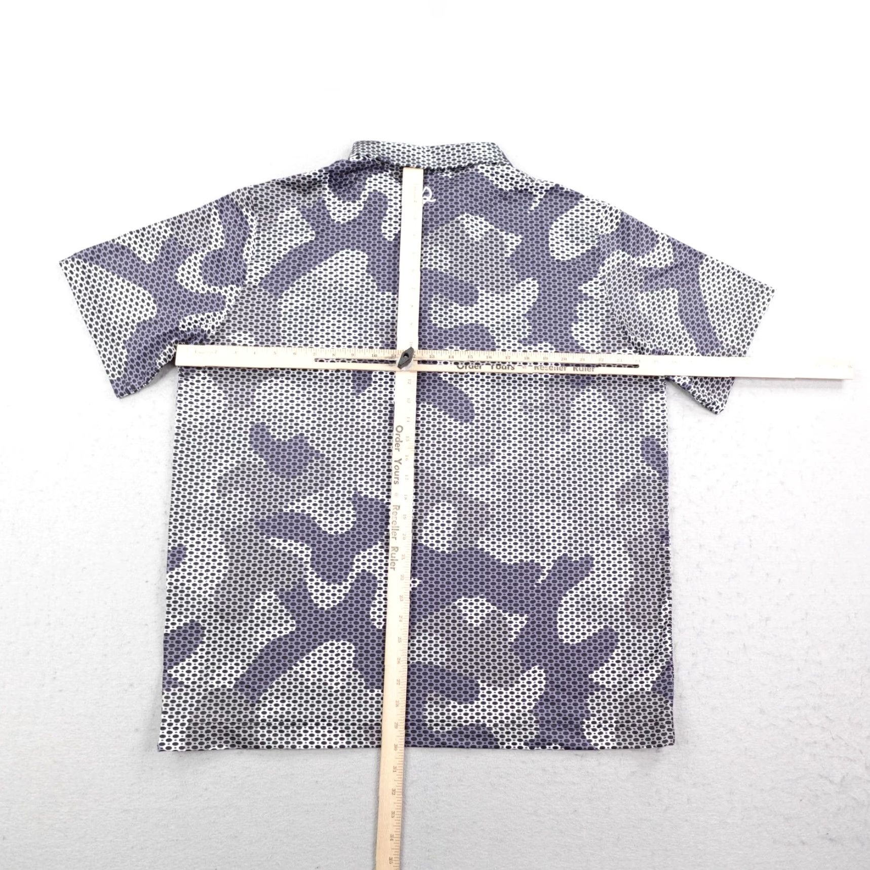 Vintage Deolax Shirt Mens 2XL Gray Camouflage Golf 4 Way Stretch Performance Breathable Lightweight Moisture Wicking Polyester Spandex NEW Size US XXL / EU 58 / 5 - 6 Thumbnail
