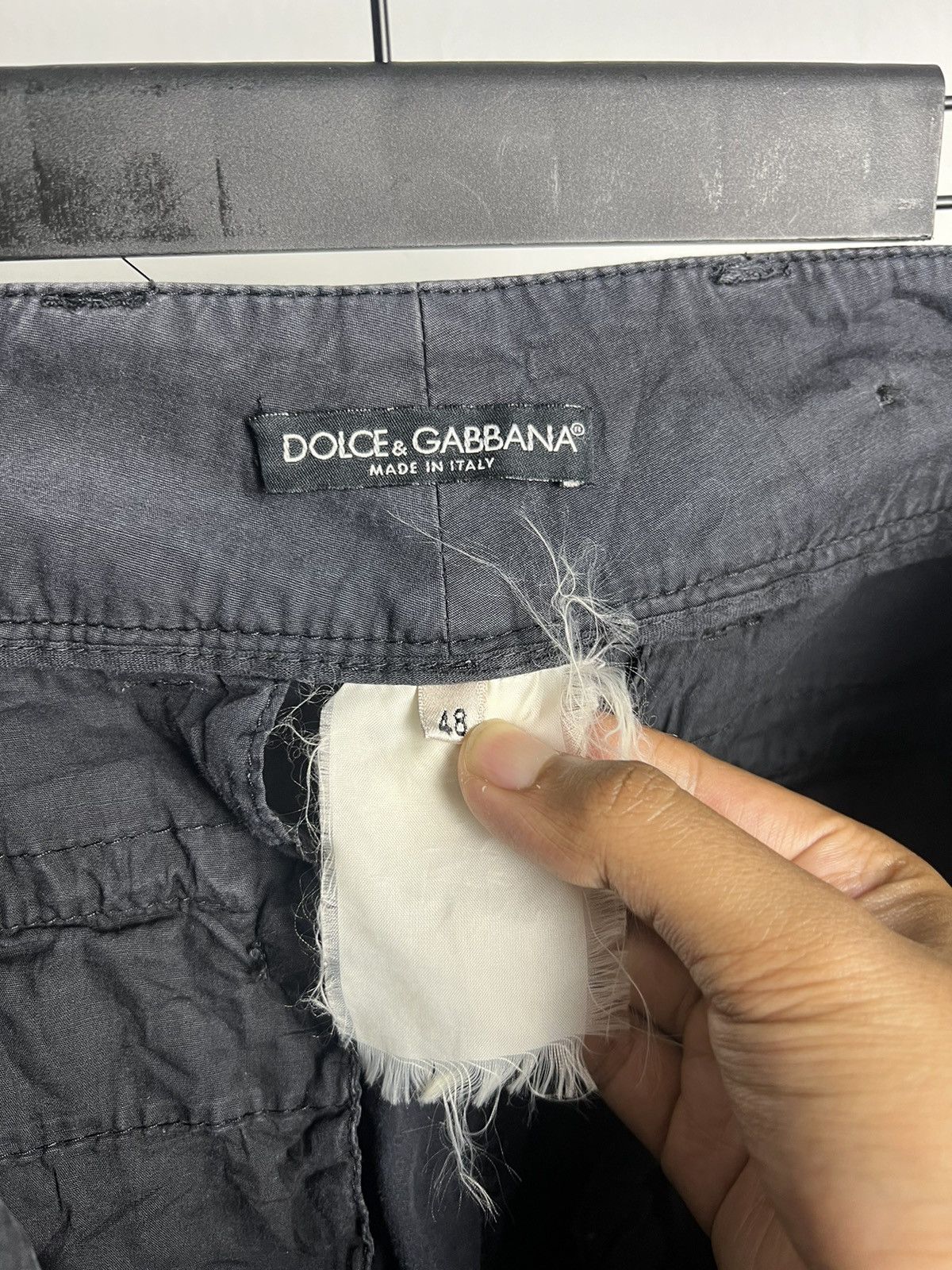 Dolce & Gabbana SS04 Dolce&Gabba Reinforced Black Painted Cargo Pants Size US 36 / EU 52 - 8 Thumbnail