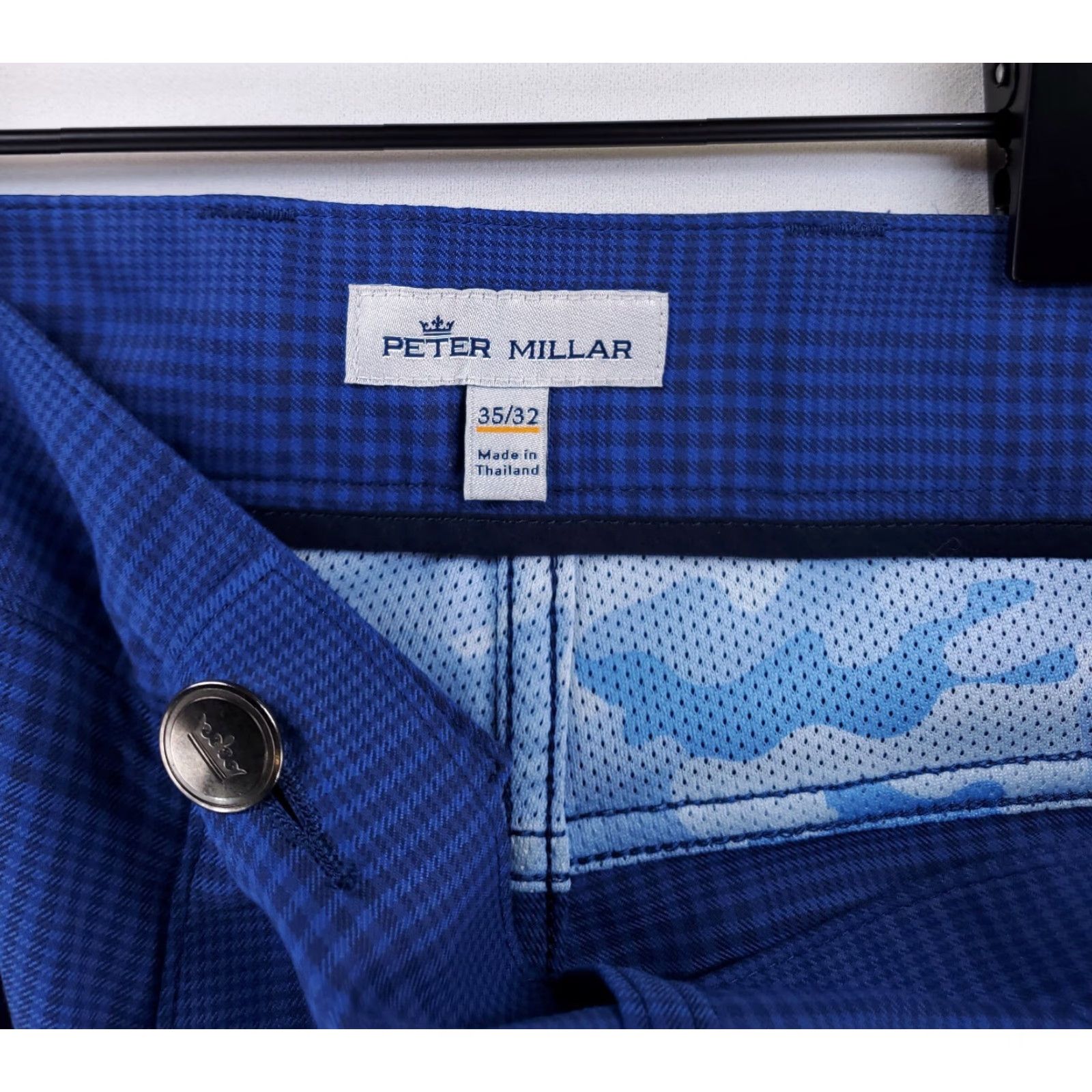 Peter Millar VINTAGE Peter Millar Performance Plaid Golf Pants Blue Mens 36 x 29 Inseam 29 Chino Shirt? Size US 36 / EU 52 - 2 Thumbnail