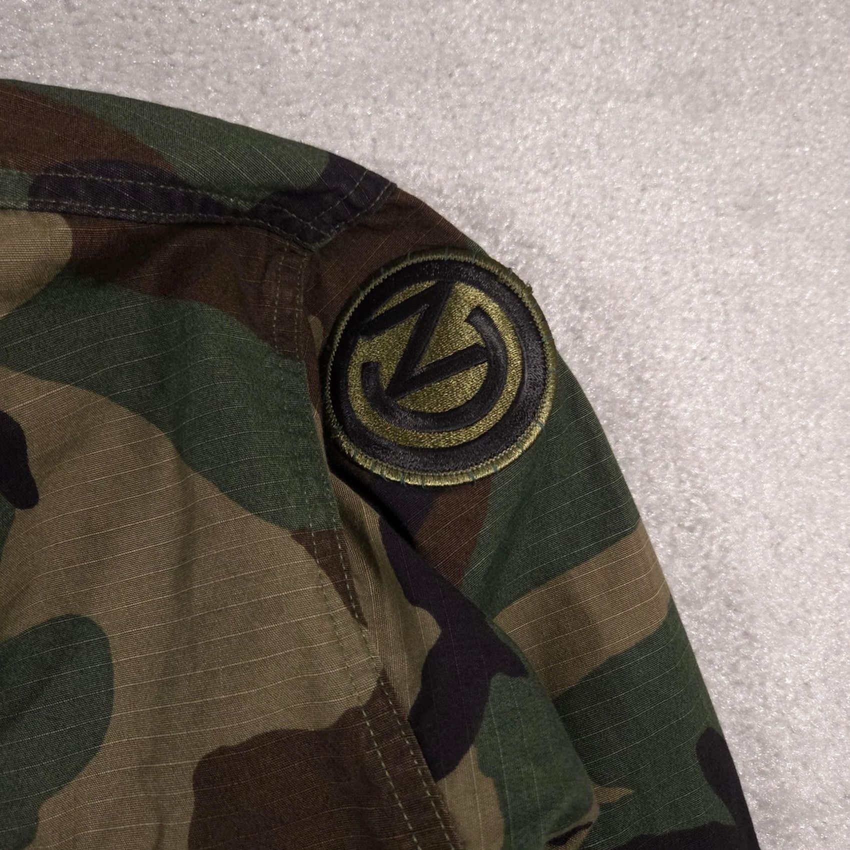 Vintage VINTAGE US Army Jacket Mens M Short Woodland Camo BDU Field Coat 80s Size US 31 - 6 Thumbnail