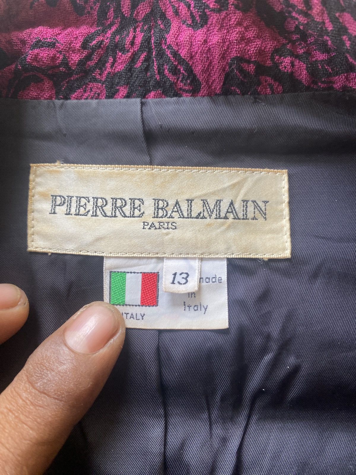 Balmain × Pierre Balmain Vintage pierre balmain cropped jacket Size XL / US 12-14 / IT 48-50 - 3 Thumbnail