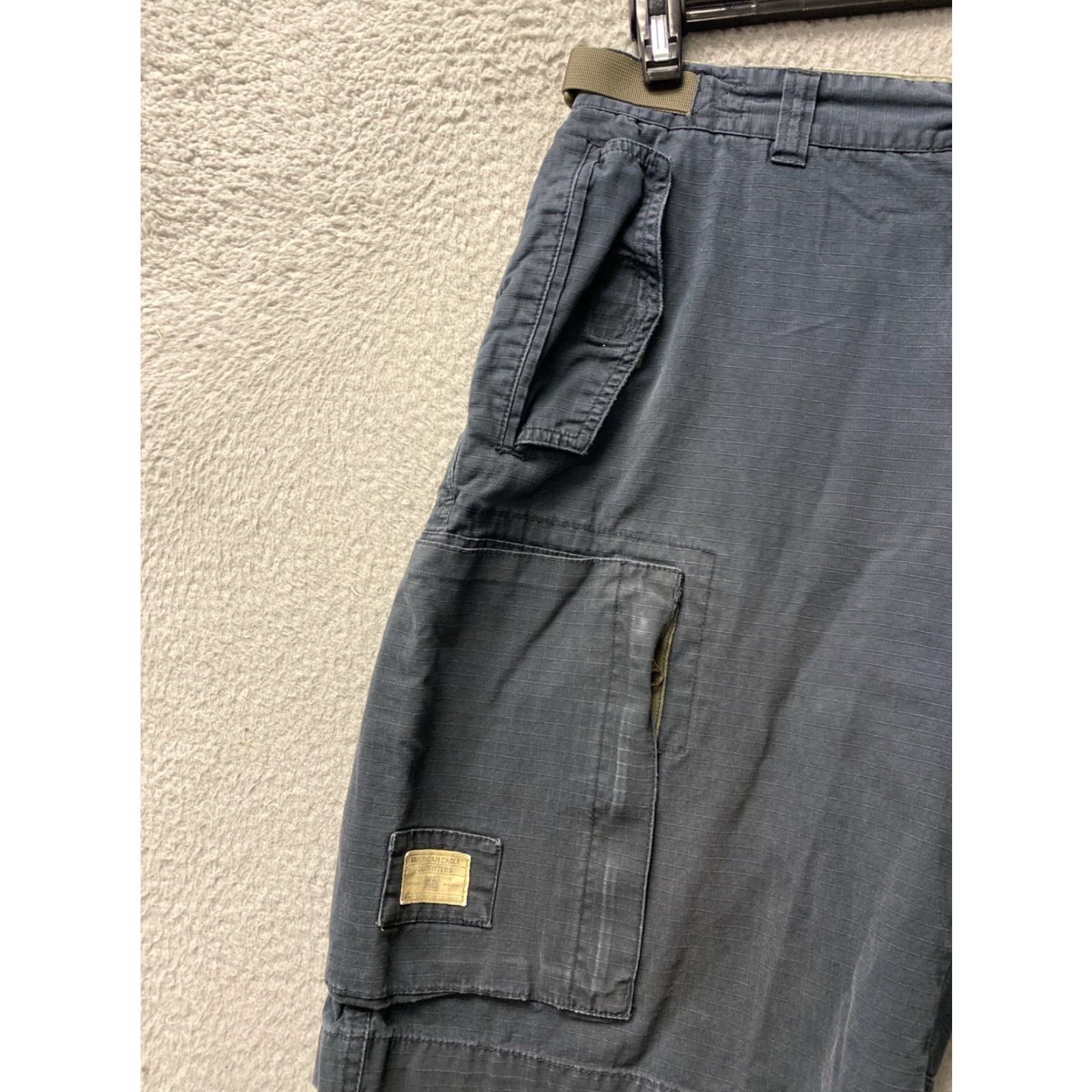 American Eagle Outfitters AMERICAN EAGLE Cargo Shorts Men 32 Faded Black Cotton Regular Size US 32 / EU 48 - 3 Thumbnail