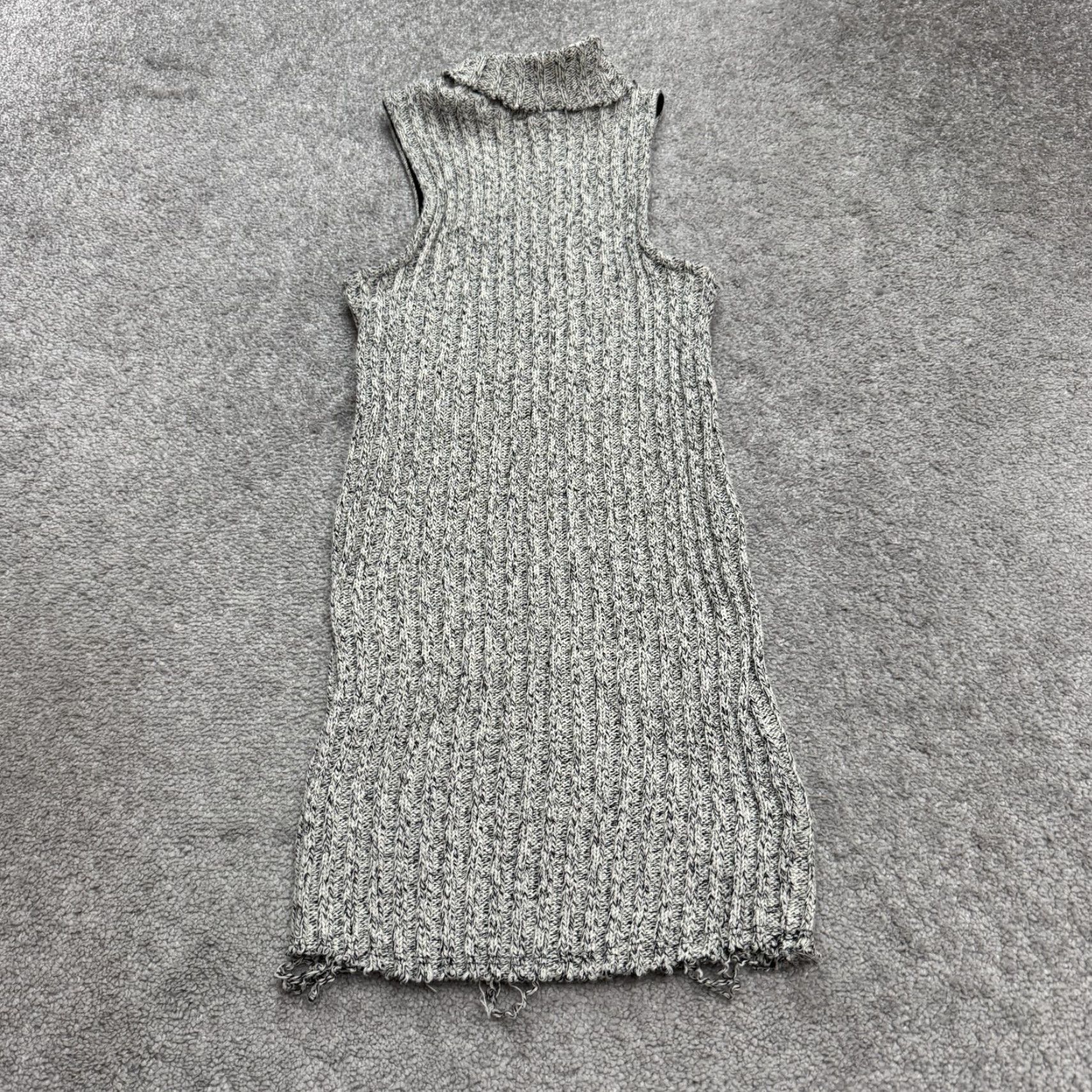 Bdg BDG Women Dress Small Petite Gray Knit Sleeveless Turtleneck Bodycon Mini Casual Size S / US 4 / IT 40 - 2 Thumbnail