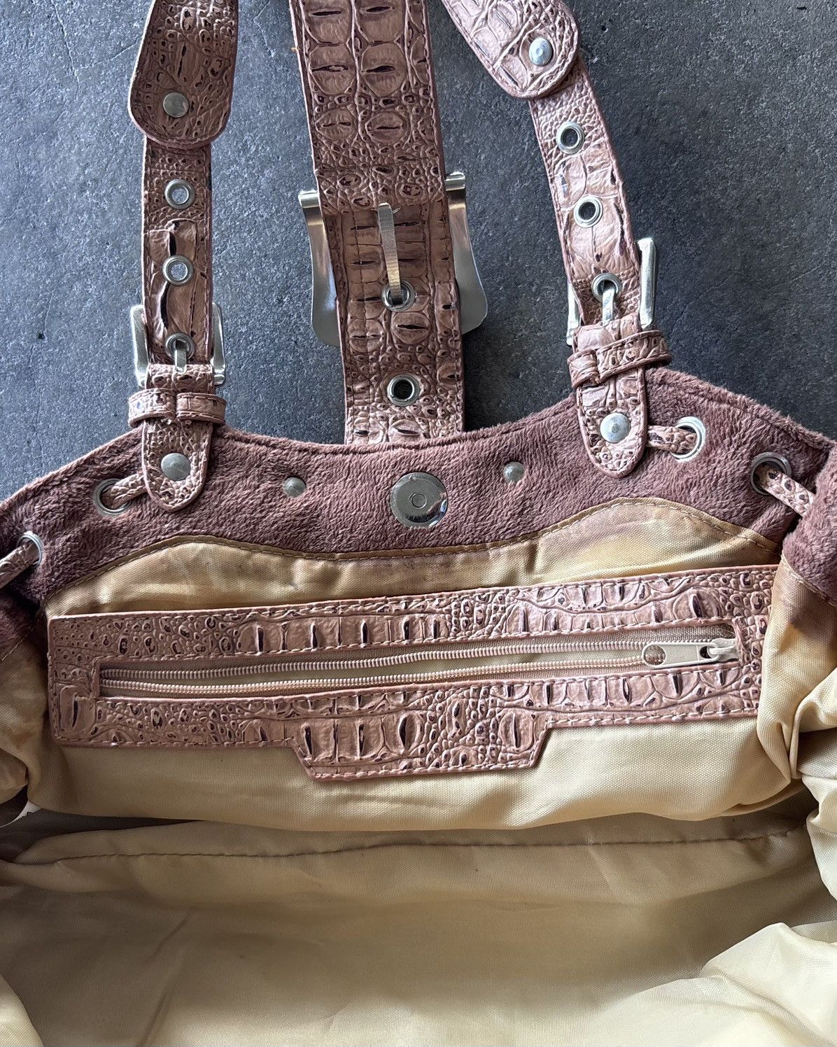 If Six Was Nine × Japanese Brand × Le Grande Bleu (L.G.B.) Vintage Crocodile Skin Style Bag Size ONE SIZE - 3 Thumbnail