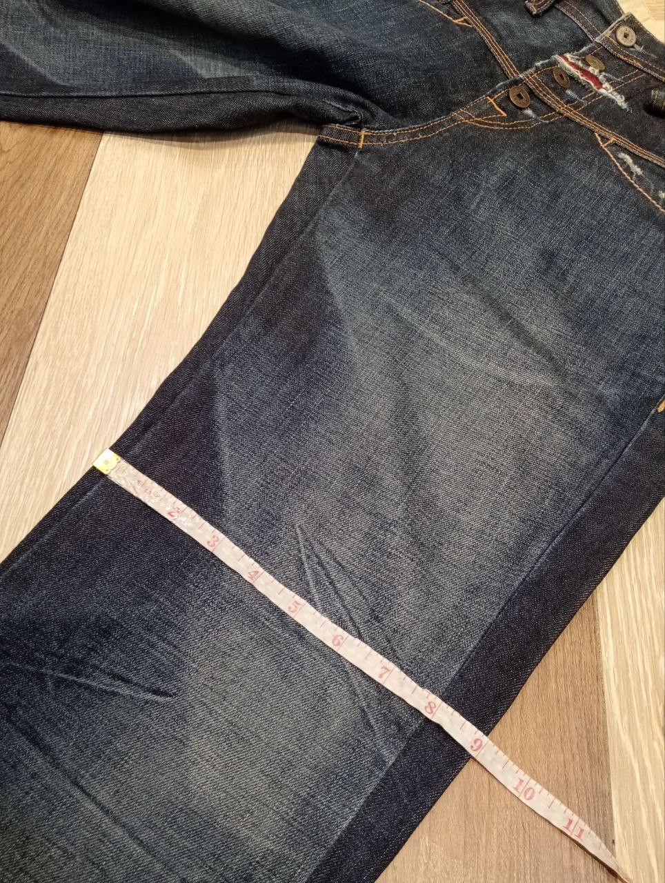 Marithe + Francois Girbaud MARITHE FRANCOIS GIRBAUD JEANS MULTI-BUTTON BLUE DENIM Size US 31 - 22 Thumbnail
