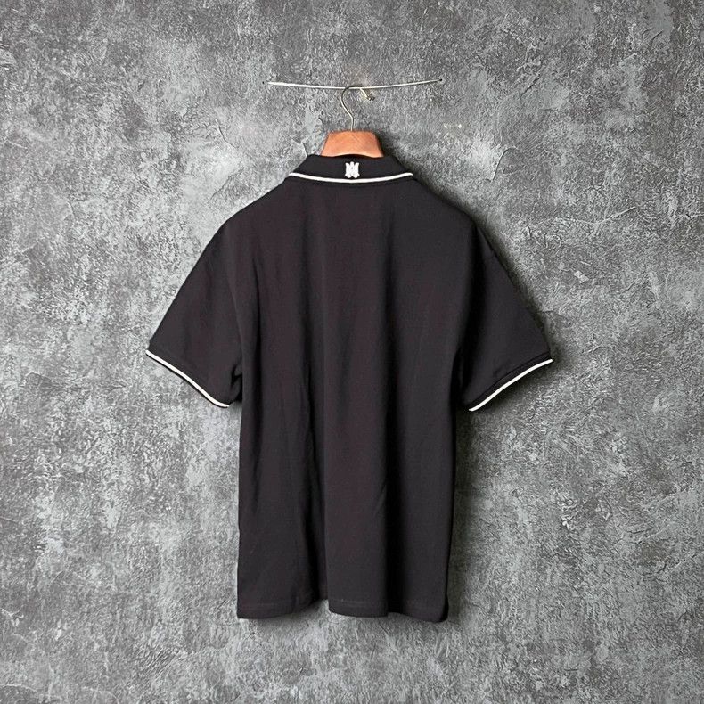 Amiri Amiri Black cotton short-sleeved polo shirt Size US XL / EU 56 / 4 - 2 Thumbnail