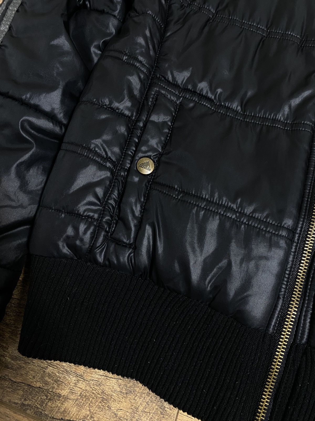 Adidas Adidas Black Puffer Jacket Gold Hardware 3-Stripes M Size M / US 6-8 / IT 42-44 - 9 Thumbnail