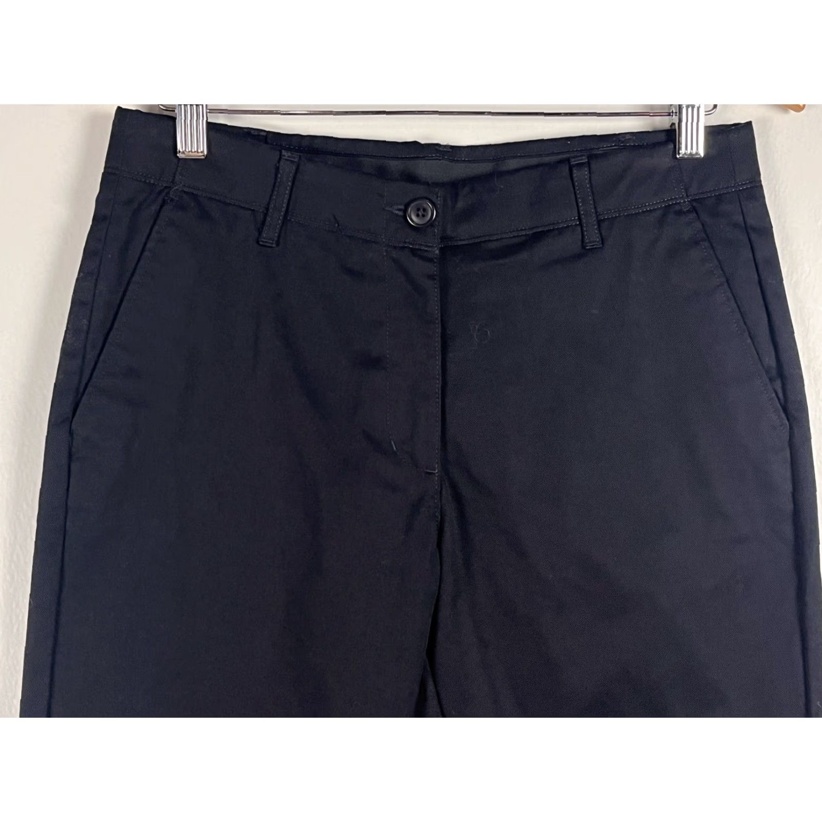 Lands' End Lands' End Black Chino Pants Womens Size 6 Regular Cuff Size 28" / US 6 / IT 42 - 2 Thumbnail