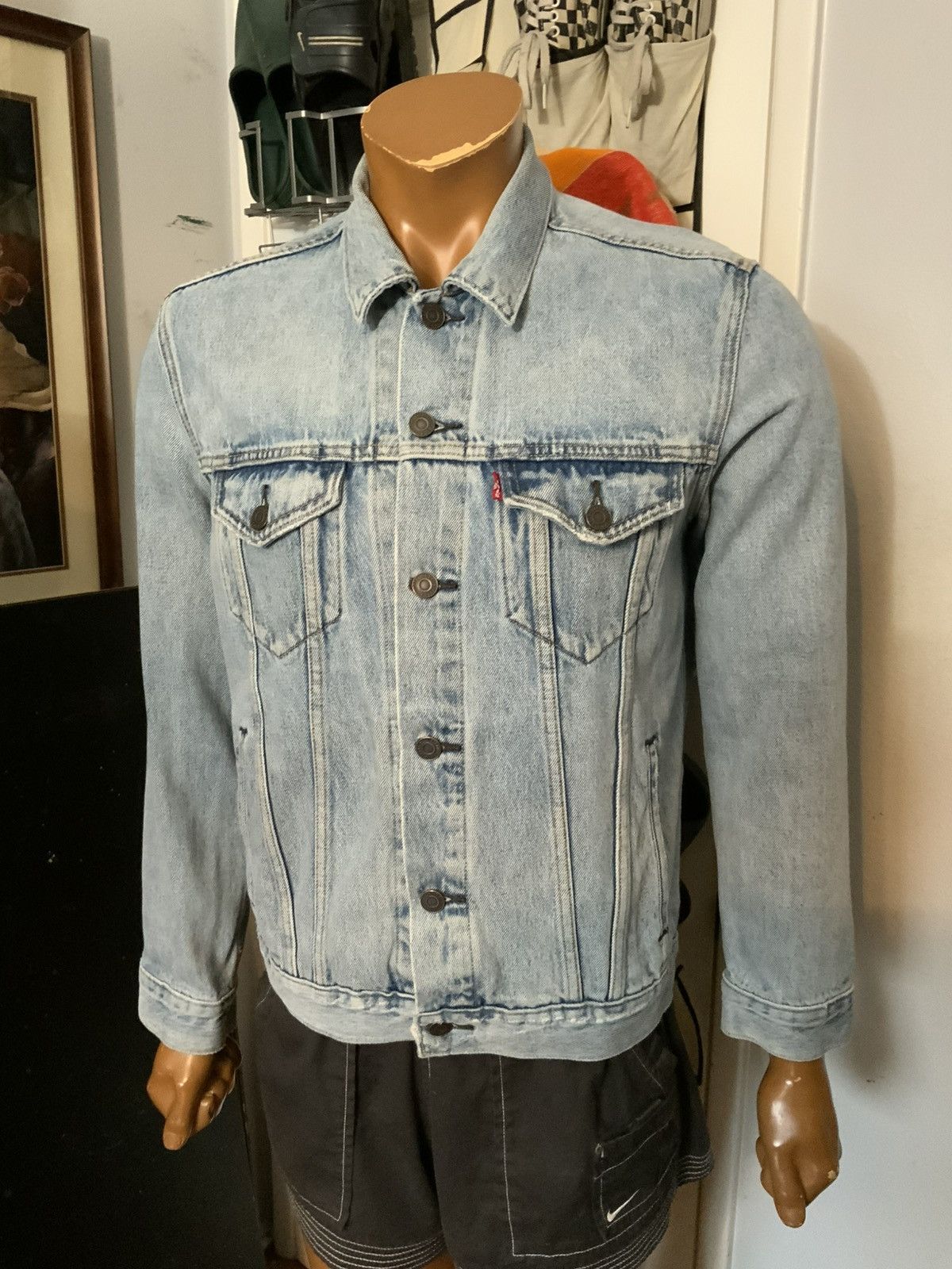 Levi's Levis Peacemaker Embroidered Denim Jean Trucker Jacket Size US M / EU 48-50 / 2 - 10 Thumbnail