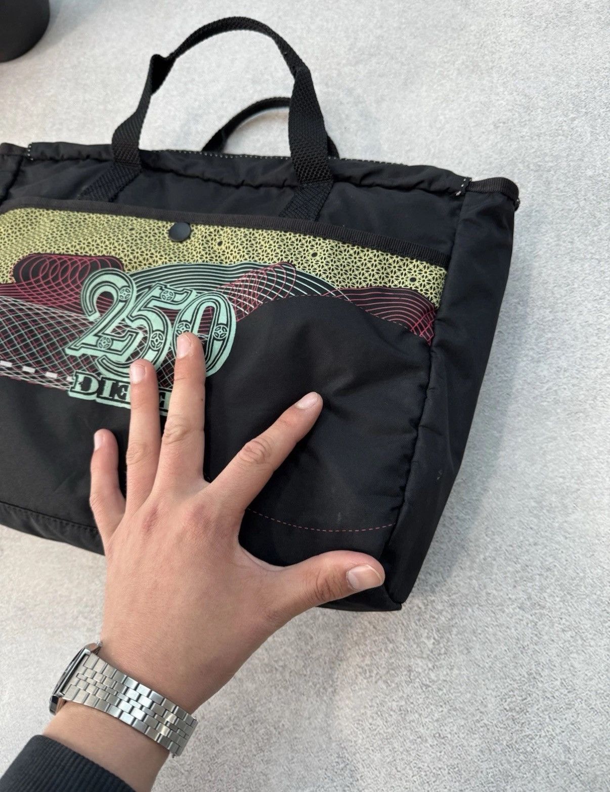 Diesel Vintage Diesel Y2K Nylon Big Logo Reversible Tote Woman Bags Size ONE SIZE - 11 Thumbnail