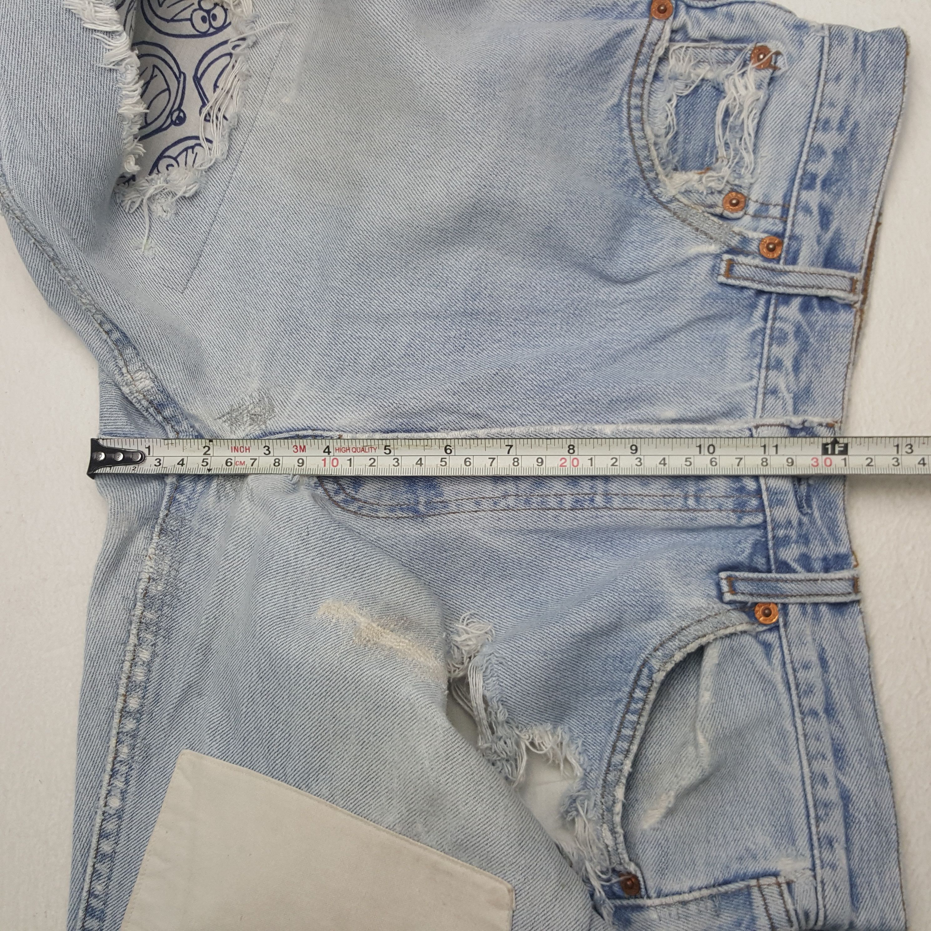 Levi's × Vintage Vintage Levi's 501 Distressed Patch Denim Jeans Size US 28 / EU 44 - 8 Thumbnail