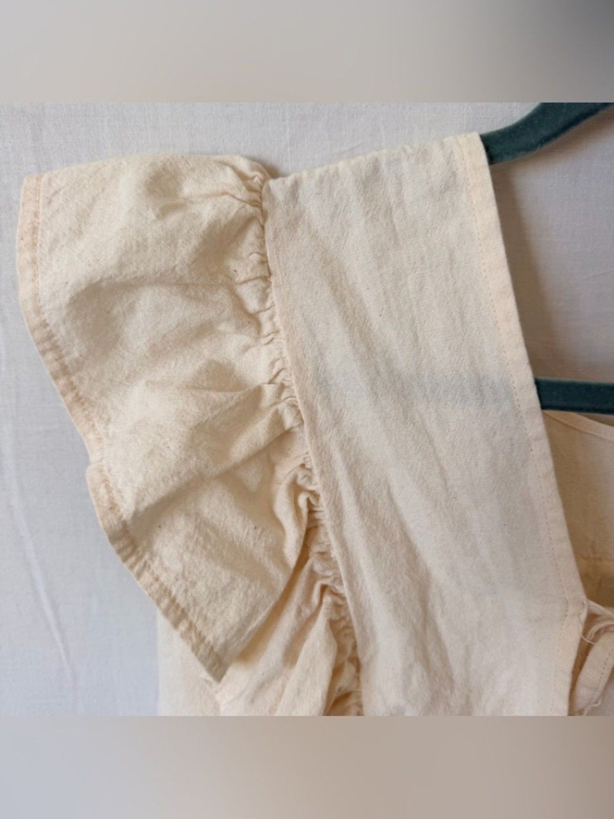 Other Handmade Embroidered Cotton Vest Tie Front Ruffle Crop Top Size S / US 4 / IT 40 - 6 Thumbnail