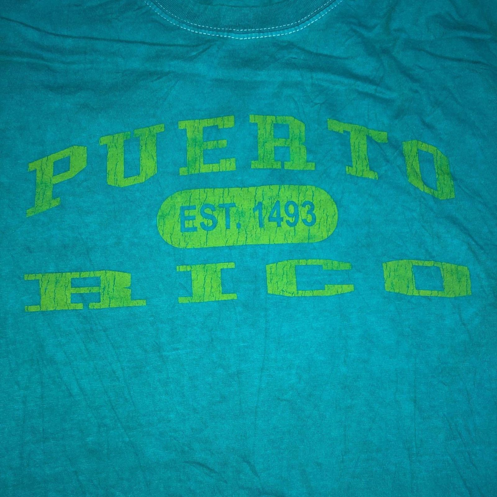 Other Men's Teal ‘Puerto Rico’ Graphic Tee Size US L / EU 52-54 / 3 - 4 Thumbnail