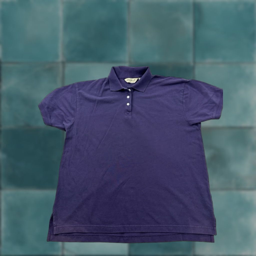 Eddie Bauer VINTAGE Eddie Bauer Polo Shirt Womens Large Purple Collared Short Sleeve Casual Size L / US 10 / IT 46 - 1 Thumbnail