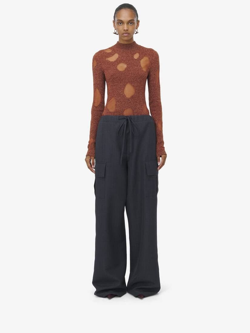 Alexander McQueen o1srvl11e0226 Prince of Wales Cargo Trousers In Dark Grey Size 28" / US 6 / IT 42 - 2 Thumbnail