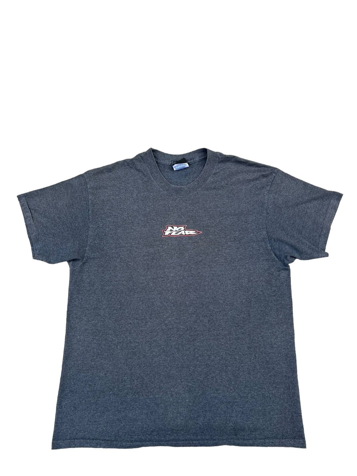 No Fear Vintage Y2K 00s No Fear GET A SPINE Grey tee Size US L / EU 52-54 / 3 - 3 Thumbnail