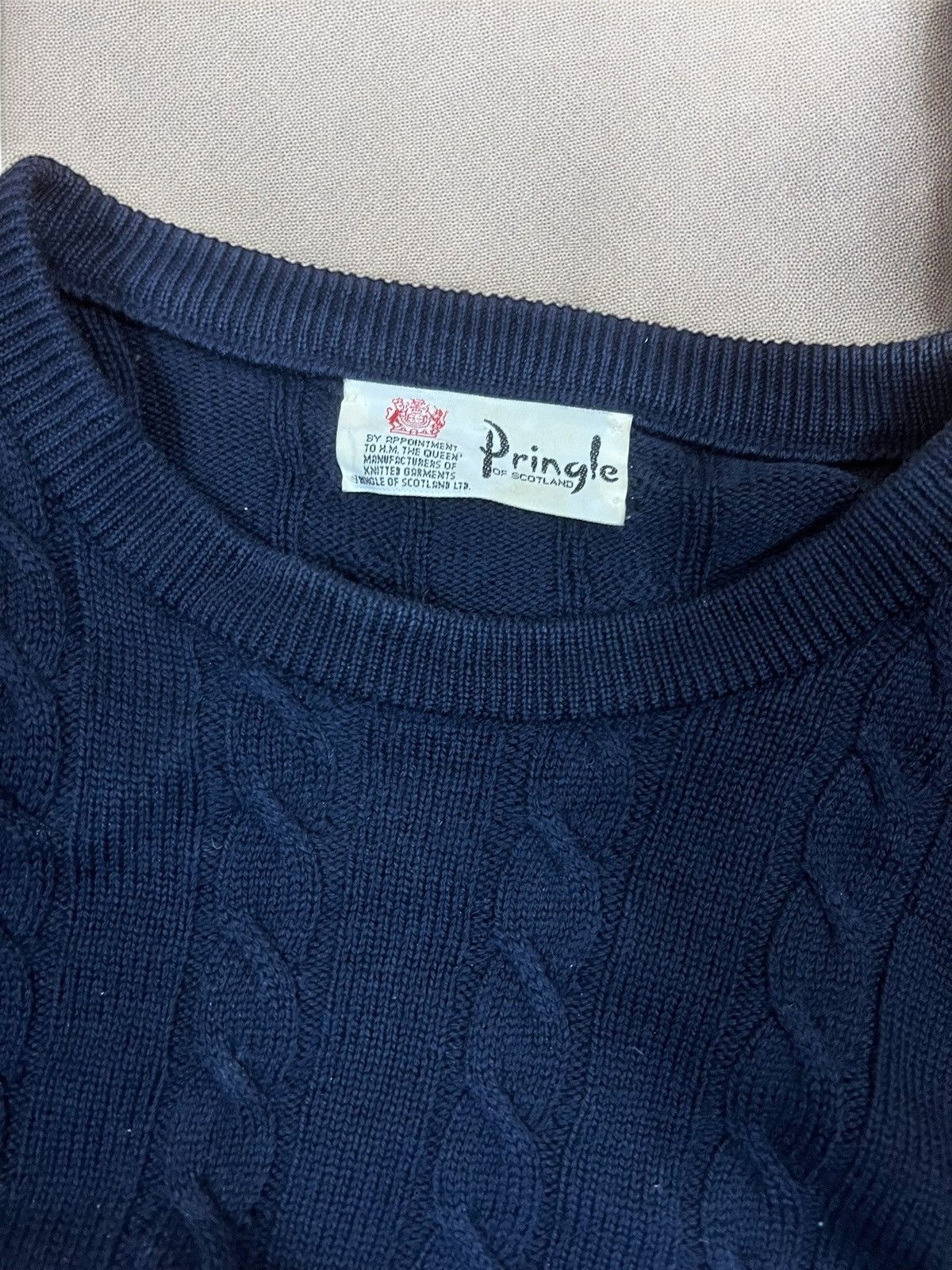Pringle Of Scotland Pringle of Scotland navy cable knit woolen pull size XXL Size US XXL / EU 58 / 5 - 5 Thumbnail