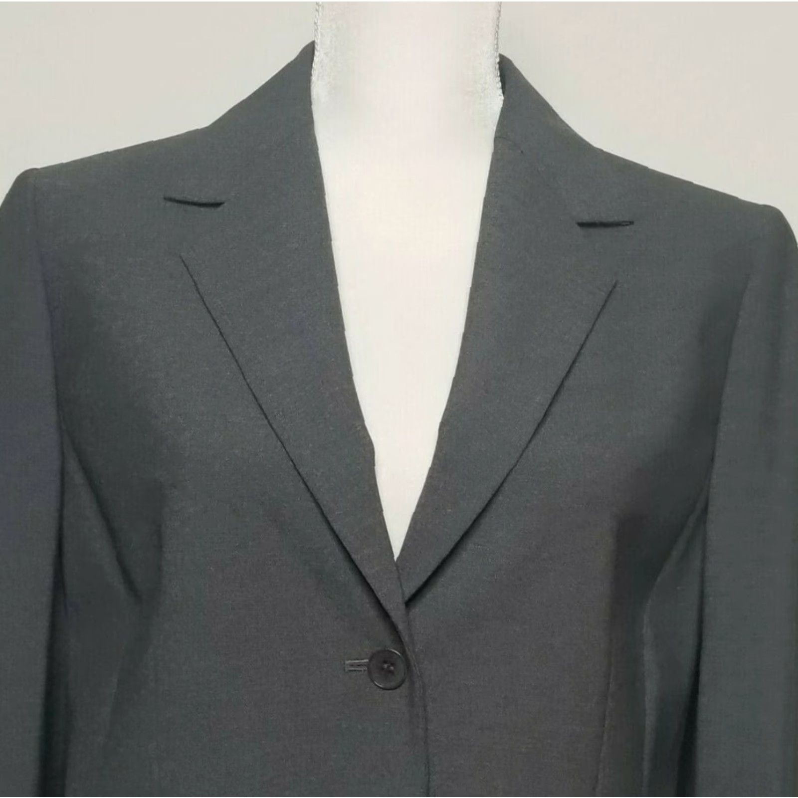 Brooks Brothers Brooks Brothers Blazer Womens Sz 8 Wool Blend Gray Solid Jacket Suit Size M / US 6-8 / IT 42-44 - 2 Thumbnail