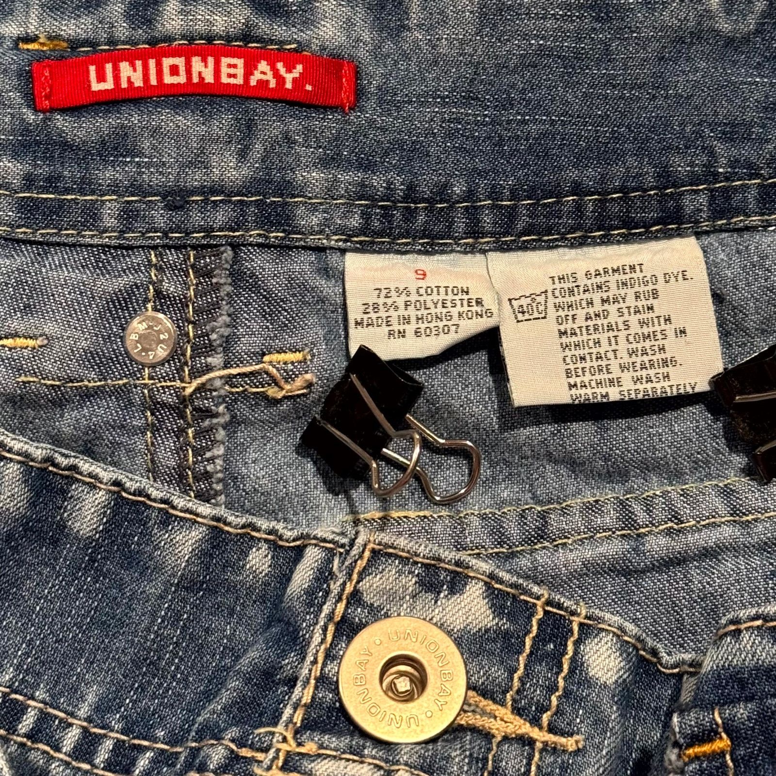 UNIONBAY Unionbay Capri Jeans Y2K Wide Leg Low Rise Utility Blue 9 32 Size 32" / US 10 / IT 46 - 3 Thumbnail