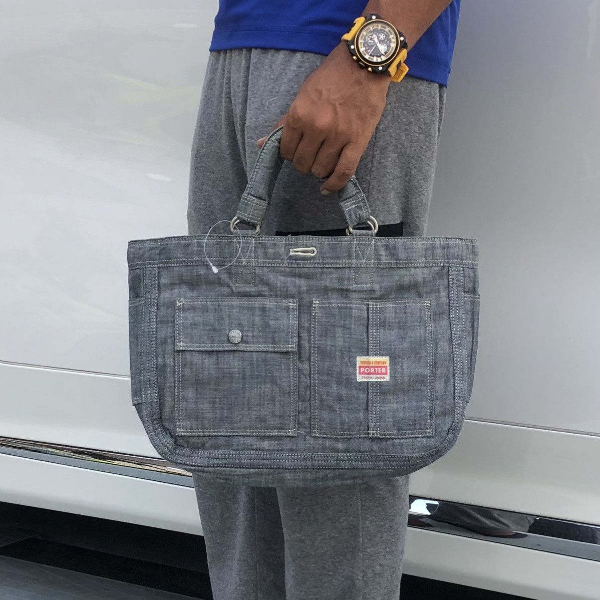 Porter PORTER Reverse 70th Anniversary Reversible Denim Tote Bag Size ONE SIZE - 2 Thumbnail