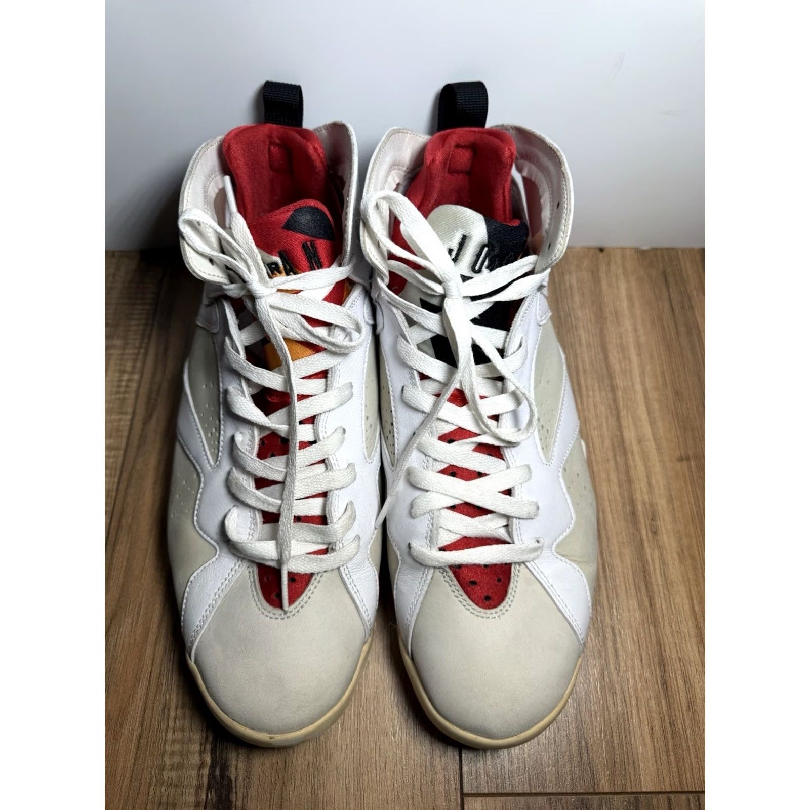 Jordan Brand Nike Air Jordan 7 Retro Hare 2014 Men Size 11 White Red Black Grey OG 304775-125 Size US 11 / EU 44 - 6 Thumbnail