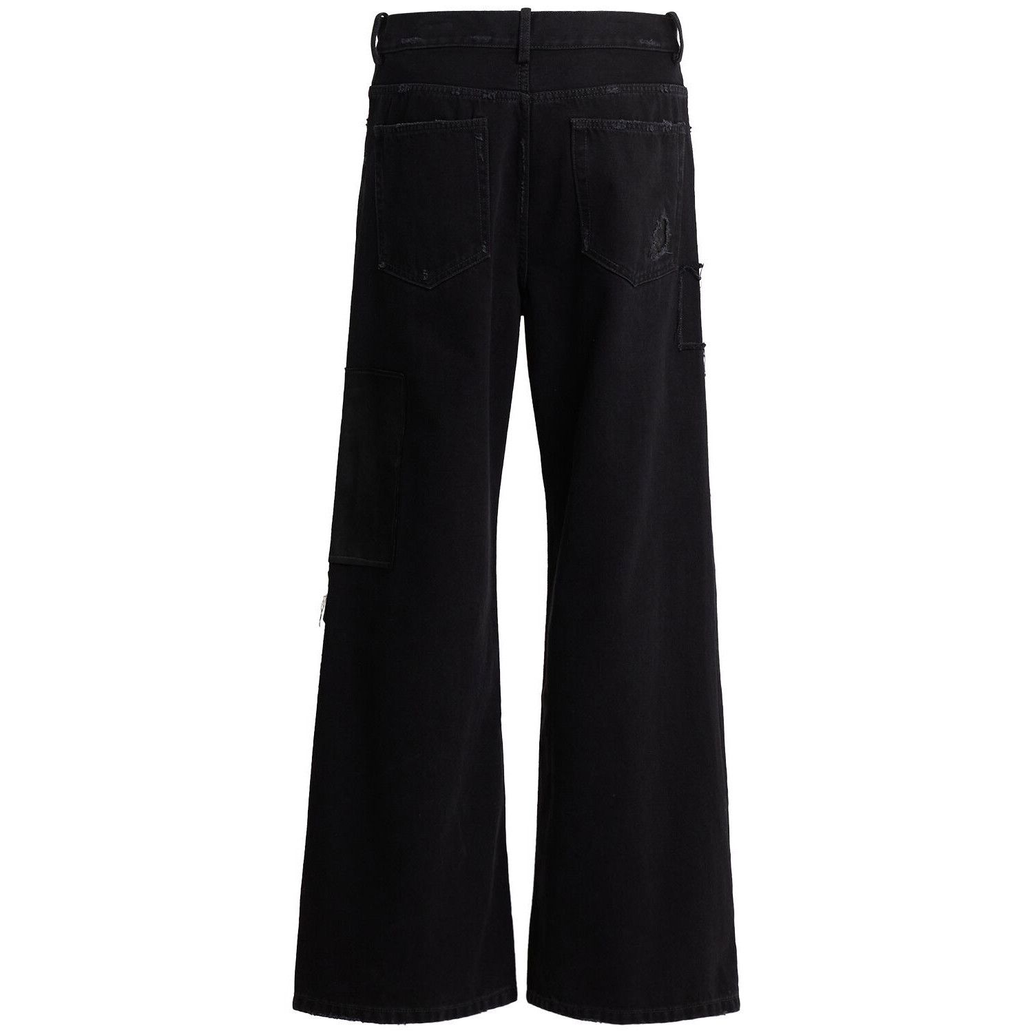 Ann Demeulemeester ANN DEMEULEMEESTER Washed Black Modest relaxed bootcut pants Size US 34 / EU 50 - 2 Thumbnail