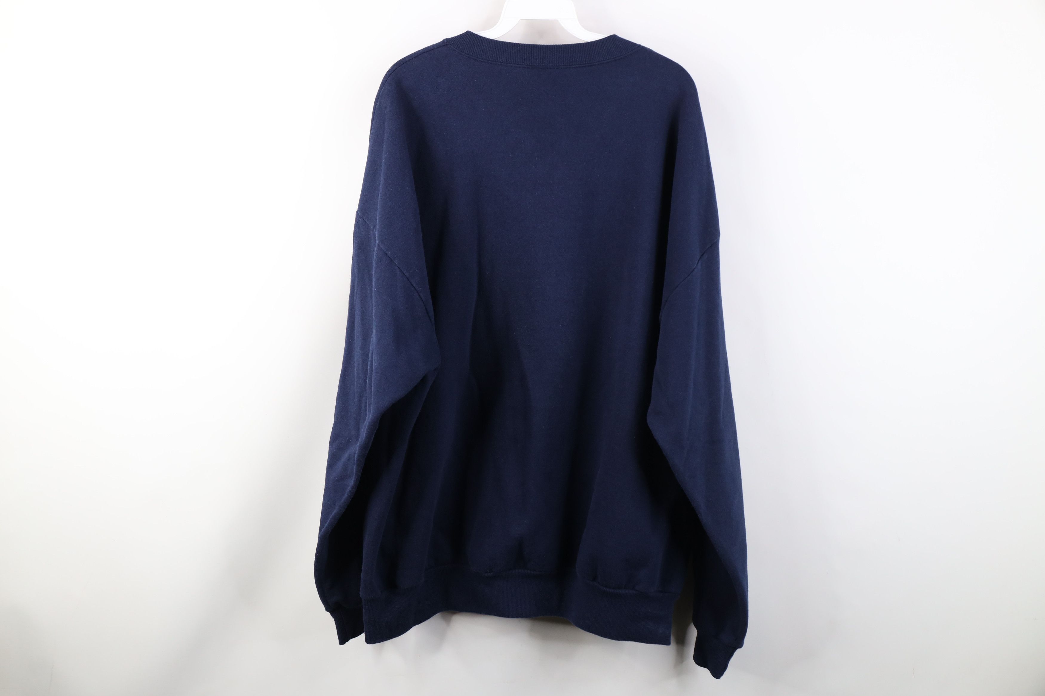 Vintage Vintage 90s Streetwear Heavy Crewneck Sweatshirt Navy Blue Size US XXL / EU 58 / 5 - 9 Thumbnail