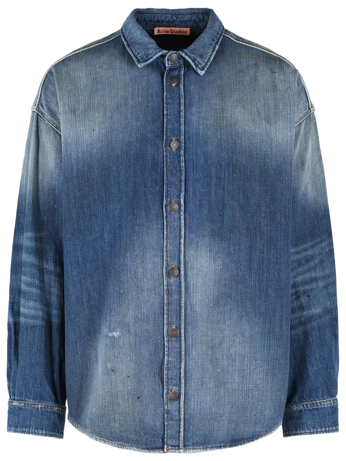 Acne Studios ACNE STUDIOS Blue Cotton Shirt Size US M / EU 48-50 / 2 - 1 Thumbnail