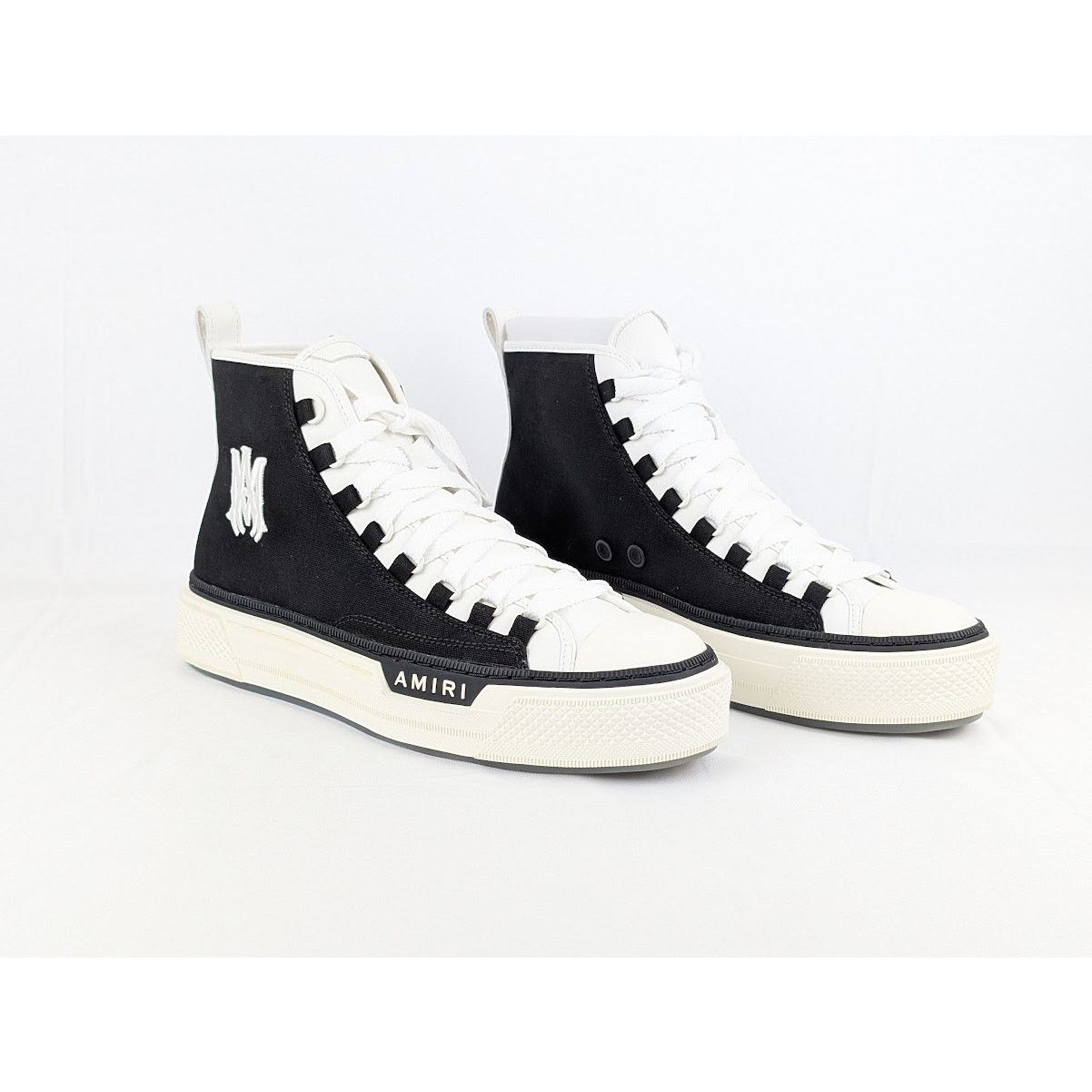 Amiri o1rshd1 Q:2 / MA Court Hi Top Sneakers in Black/White Size US 11 / EU 44 - 6 Thumbnail