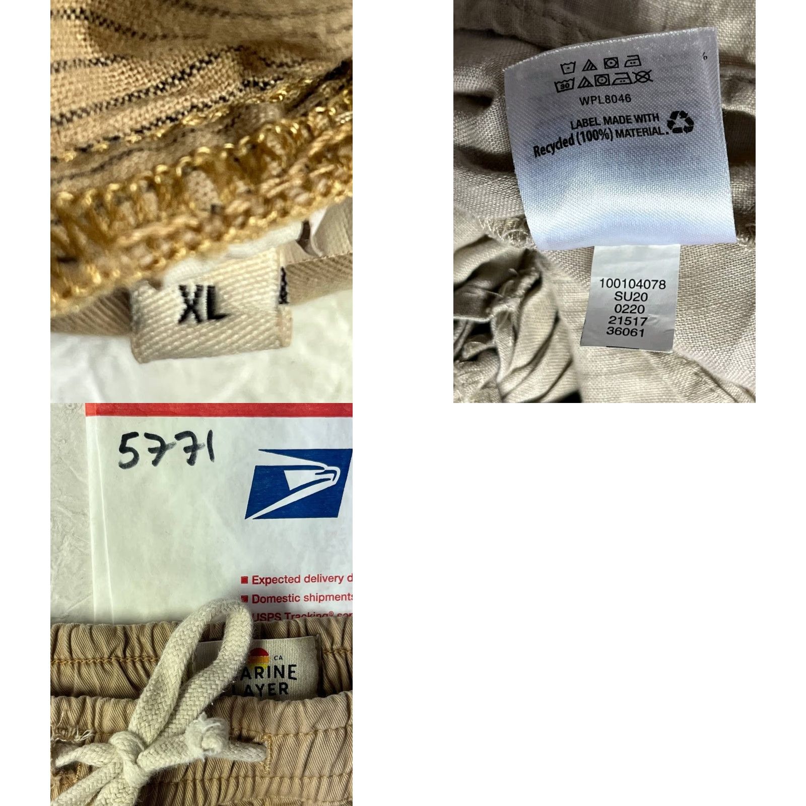 Marine Layer VINTAGE Marine Layer Men Pants Chino Slim Straight 30in Inseam Beige Brown XL Size US 36 / EU 52 - 10 Thumbnail