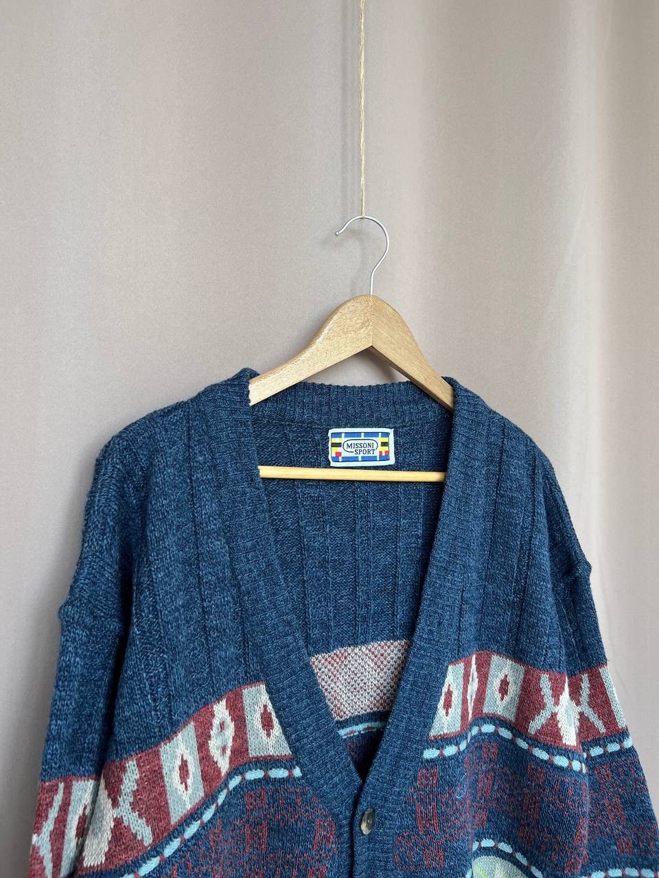 Missoni Missoni Sport Vintage Aztec Wool Cardigan Mens Size 54 L Size US L / EU 52-54 / 3 - 3 Thumbnail