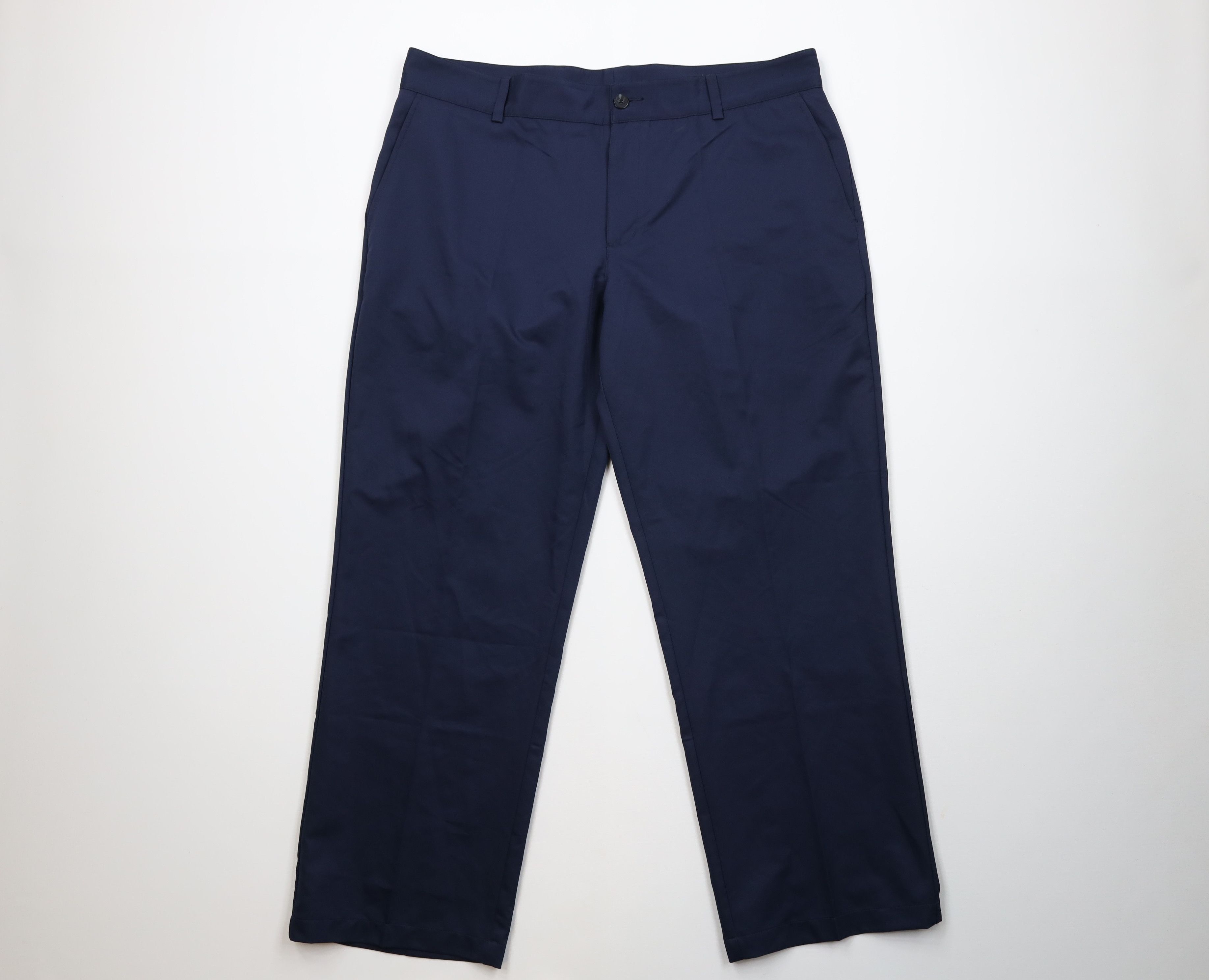 Adidas Vintage Y2K Adidas Golf Spell Out Wide Leg Chino Pants Blue Size US 38 / EU 54 - 1 Thumbnail