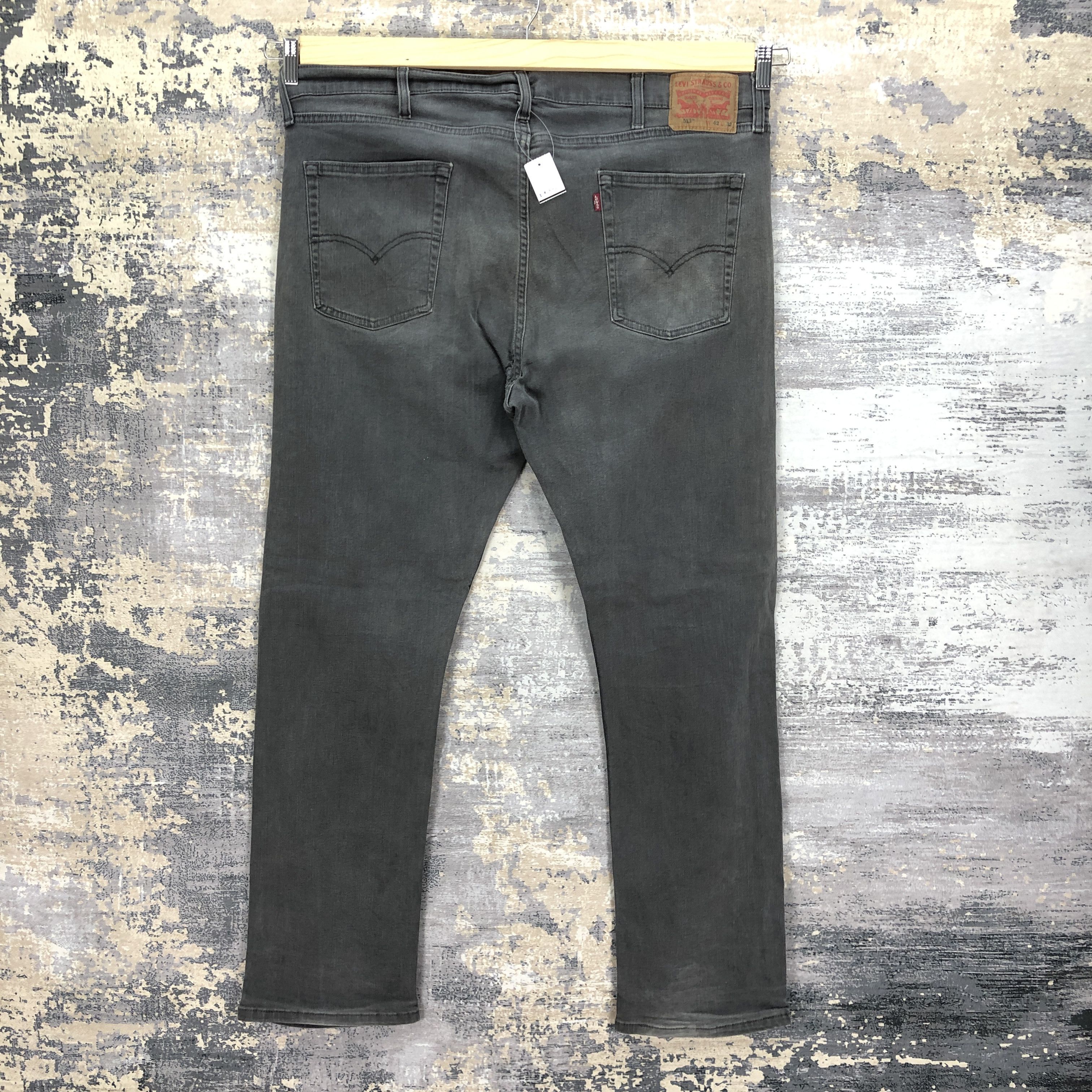 Levi's Vintage Levis 513 Faded Black Jeans Levi's Light Wash Denim Size US 42 / EU 58 - 2 Thumbnail