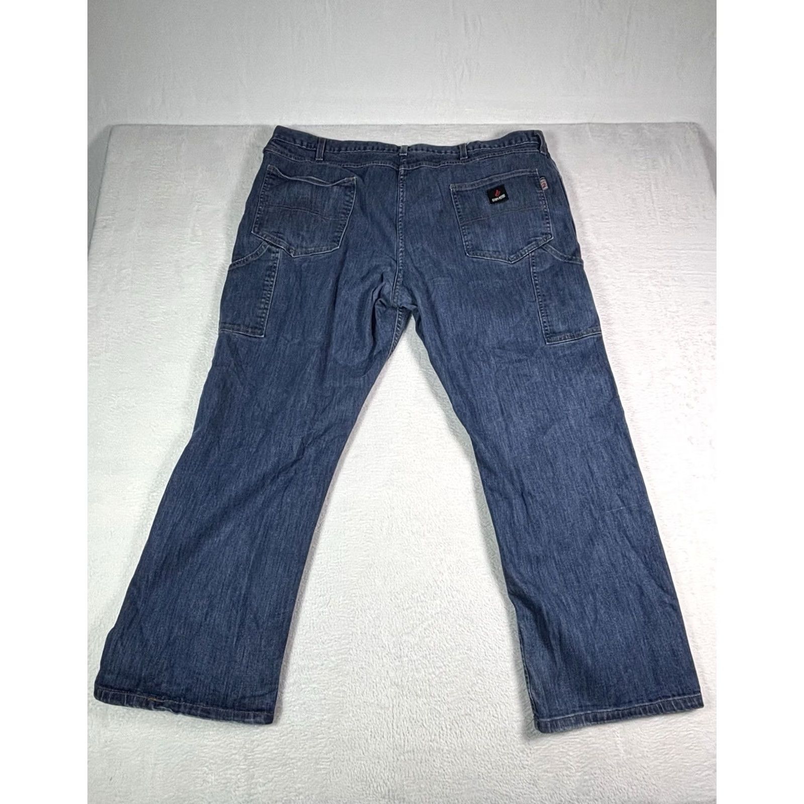 Vintage Crude FR Jeans Mens 46x32 Blue Denim FR Flame-Resistant CAT 2 Blue Jeans 2112 Size US 30 / EU 46 - 2 Thumbnail