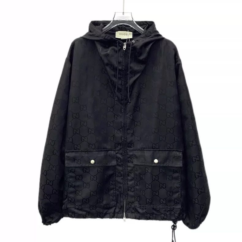 Black Logo Hooded Jacket by Gucci- DMC