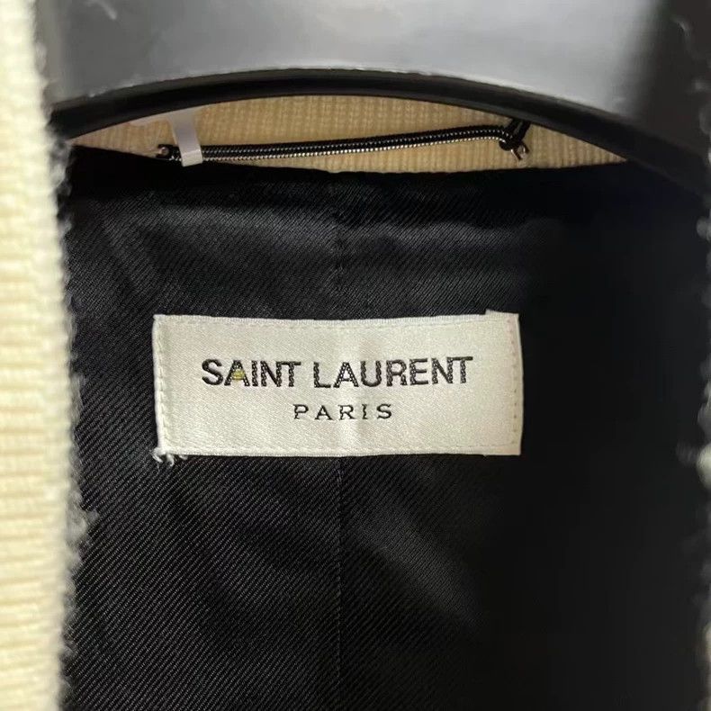 Saint Laurent Paris Saint Laurent Paris Saint Laurent White Striped Casual Lon Size US M / EU 48-50 / 2 - 3 Thumbnail