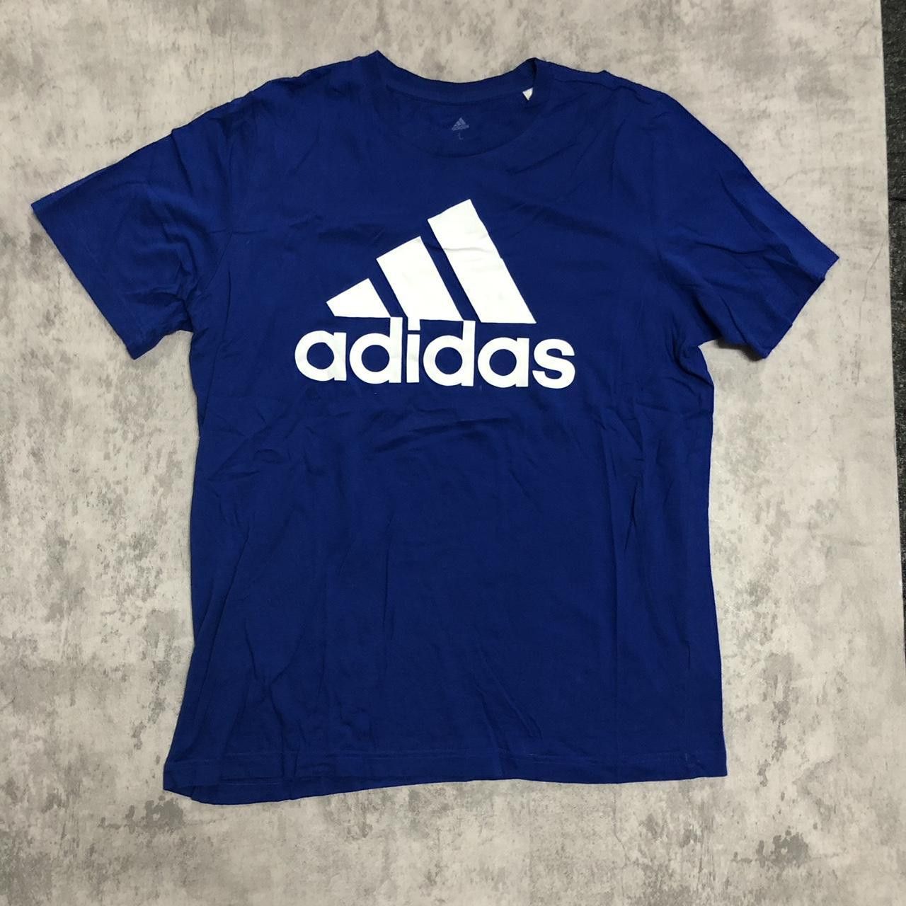 Adidas Navy blue Adidas tee with white logo Size US L / EU 52-54 / 3 - 1 Thumbnail