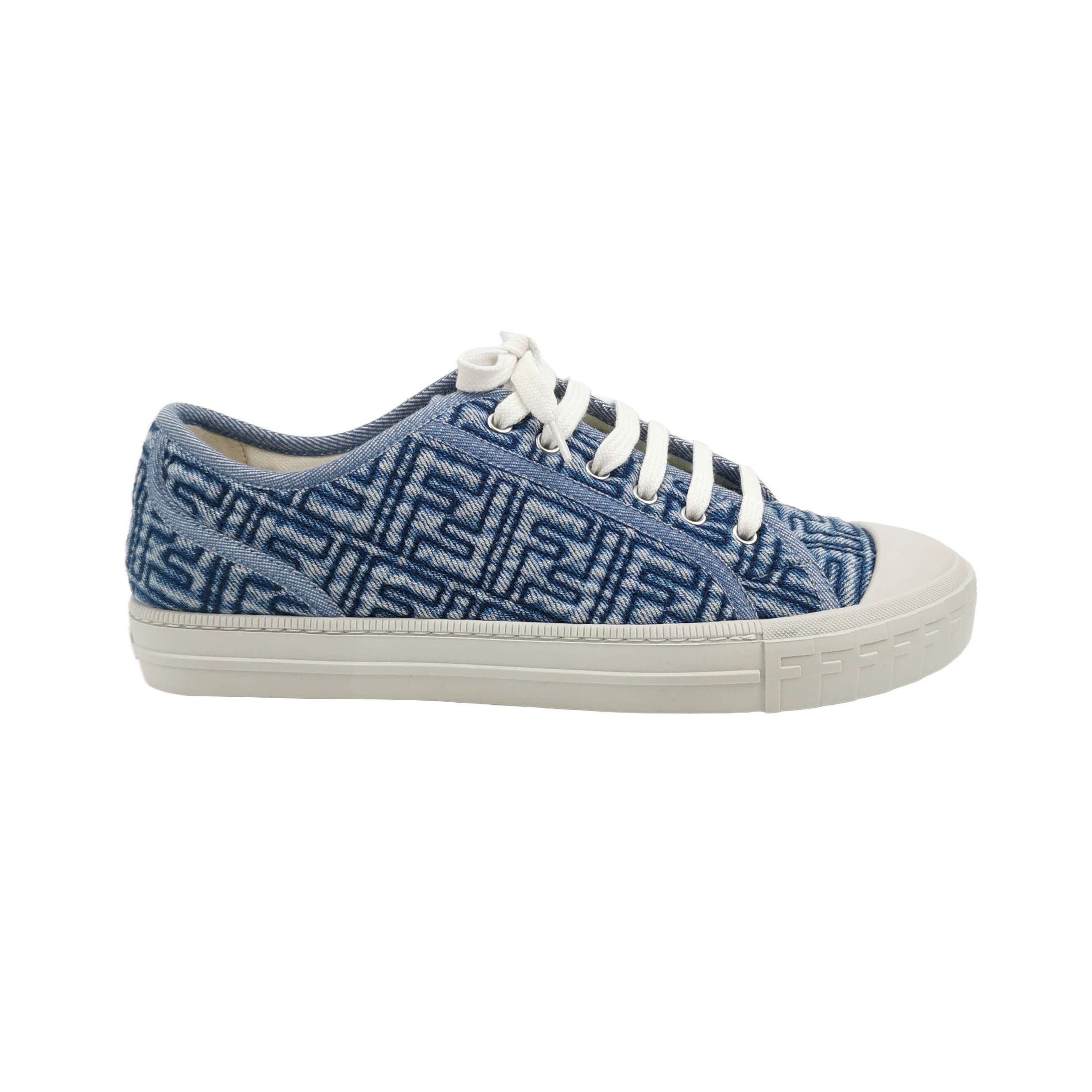 Fendi Fendi Domino FF Canvas Lace-Up Casual Shoes Size US 7 / EU 40 - 1 Thumbnail