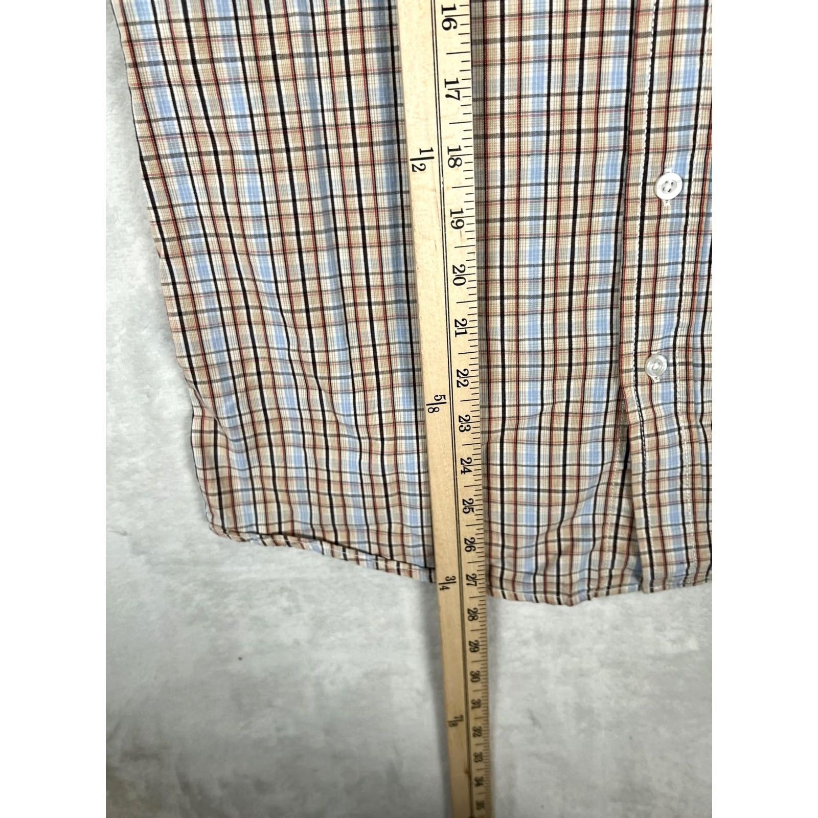 Denime Paper Denim & Cloth Shirt Mens M Beige Plaid Short Sleeve Button Up Casual Size US M / EU 48-50 / 2 - 3 Thumbnail